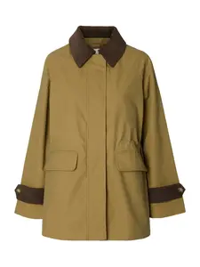 SELECTED Prechodná parka 'SLWWILMA'  karamelová / tmavohnedá