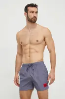 Plavkové šortky HUGO fialová barva, 50469323