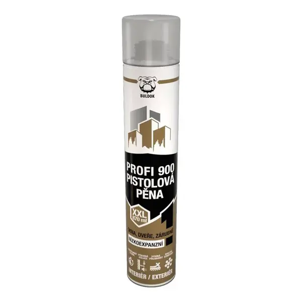 Pěna PROFI 900, pistolová 870 ml, BULDOK