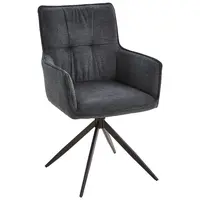 Livetastic ŽIDLE S PODRUČKAMI, železo, mikrovlákno, tmavě šedá