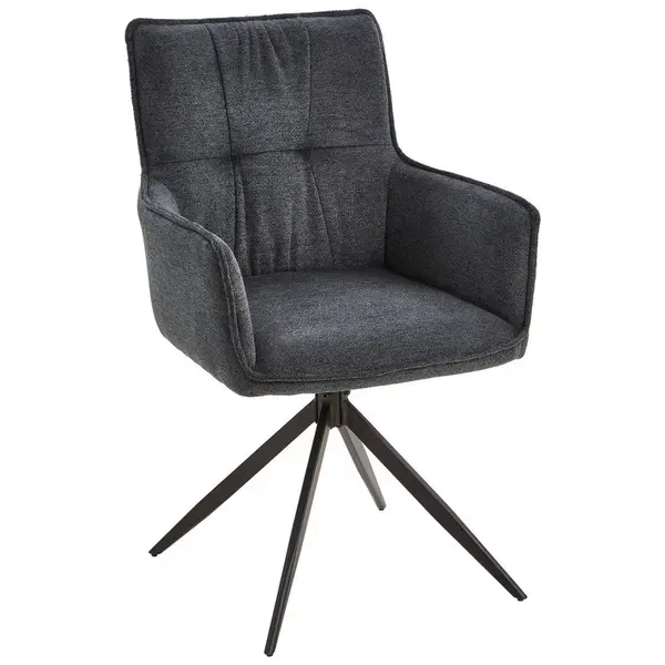 Livetastic ŽIDLE S PODRUČKAMI, železo, mikrovlákno, tmavě šedá