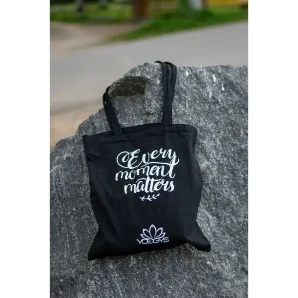 YOGGYS MULTIFUNCTIONAL ECO BAG Bavlněná taška, černá, velikost