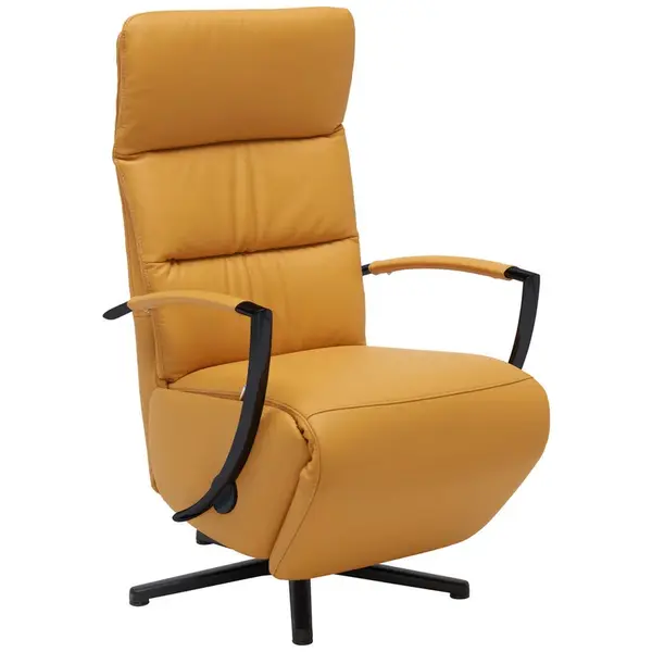Cantus RELAXAČNÍ KŘESLO, kůže, curry žlutá