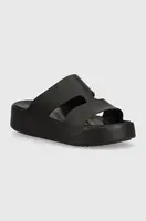 Pantofle Crocs Gataway Platform H - Strap dámské, černá barva, na platformě, 209409