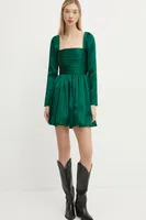 Šaty Abercrombie & Fitch zelená barva, mini, KI159-5085