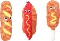 Flamingo Fofa Fast Food plyšová hračka pre psa - bageta, hotdog, kuracie stehno 1 ks
