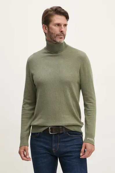 Svetr z vlněné směsi Pepe Jeans NEW ANDRE TURTLE NECK