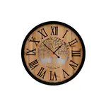 NÁSTĚNNÉ HODINY, hnědá, černá, 60 cm