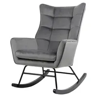 HOUPACÍ ŽIDLE, dřevo, kov, plast, šedá