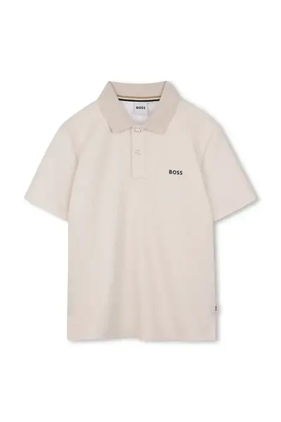 Detská bavlnená polokošeľa BOSS