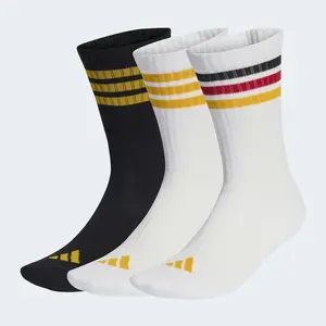 adidas 3Stripes CUSHIONED SportSWEAR CREW SOCKS 3 PAIR PACK L