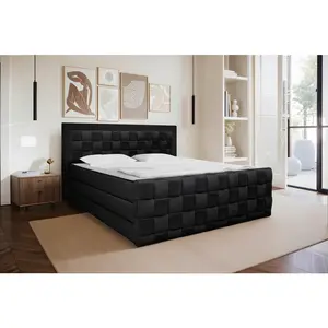 Livetastic POSTEL BOXSPRING, 160/200 cm, černá