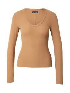 GAP Tričko 'LUXE MOD'  hnedá