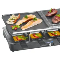 RG 3518 raclette gril, kameň, zapálený