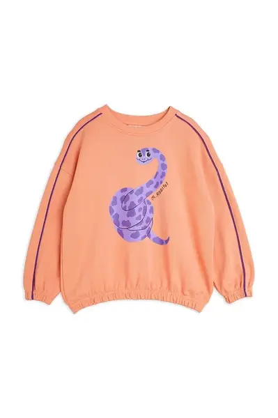 Dětská bavlněná mikina Mini Rodini Snake růžová barva, s potiskem, 2512013913