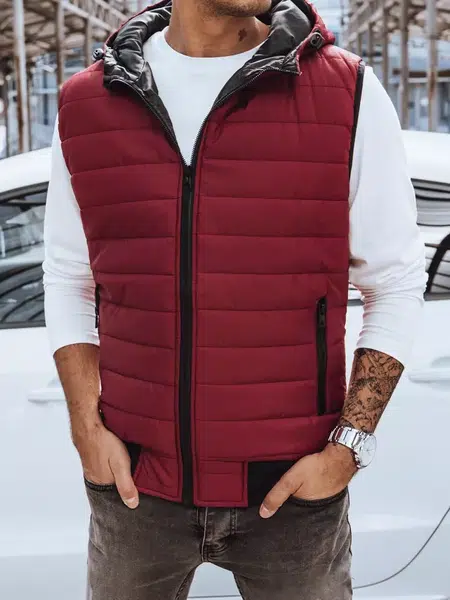 Pánska vesta DStreet Burgundy
