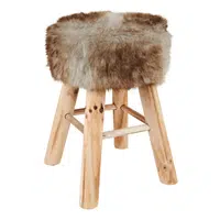 Ambia Home TABURET, dřevo, textil, kompozitní dřevo, 28/42 cm