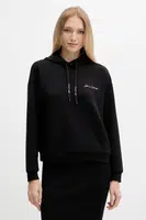 Mikina Armani Exchange dámská, černá barva, s kapucí, hladká, XW000836 AF13397