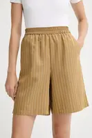 Kraťasy MAX&Co. dámské, hnědá barva, high waist, 2526146051200