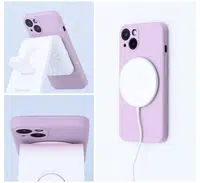 Ochranný silikonový kryt Mag Cover pro Apple iPhone 14, fialová
