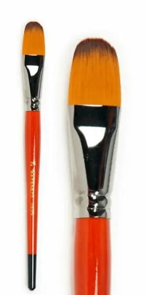 Plochý zaoblený štětec Renesans 1097FR krátký – velikost 20