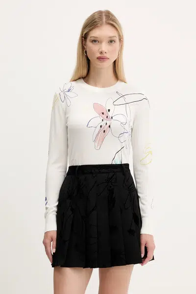 Svetr Desigual ARTY dámský, béžová barva, 25WWJF33