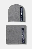 Dětská čepice a šátek z vlněné směsi Emporio Armani