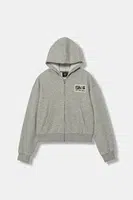 Dětská mikina Vans Van-Archy Label Zip šedá barva, s kapucí, s aplikací, VN000PPJ02F1
