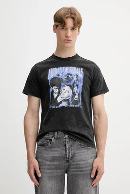 Bavlněné tričko adidas Originals Buffy Tee pánské, černá barva, JX1278