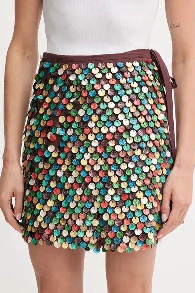 Sukně s příměsí lnu Never Fully Dressed