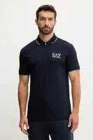 Polo tričko EA7 Emporio Armani pánské, tmavomodrá barva, s potiskem, AF13739.7M000669