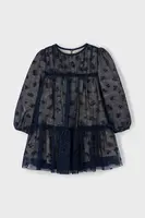 Dívčí šaty Mayoral tmavomodrá barva, mini, 4919