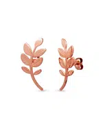 Náušnice Leaves Rose Gold