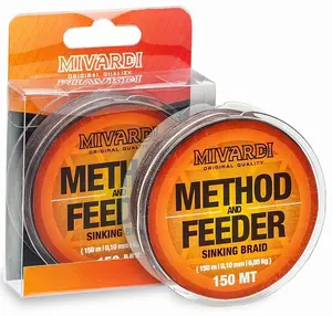 Mivardi splétaná šňůra method & feeder sinking braid 150 m hnědá-průměr 0,14 mm