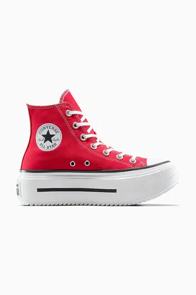 Kecky Converse Chuck Taylor All Star Lift Double Stack červená barva, A15542C