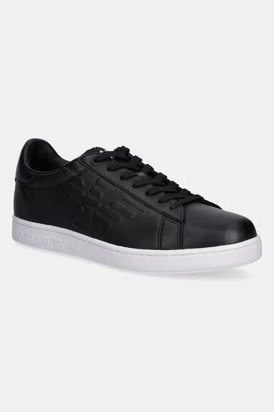 Kožené tenisky EA7 Emporio Armani černá barva, AF10848.7X000331