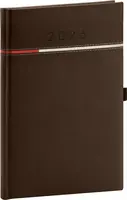 NOTIQUE Týdenní diář Tomy 2026, hnědo-červený, 15 x 21 cm