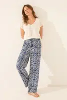 Pyžamové kalhoty women'secret dámské, tmavomodrá barva, 3702236
