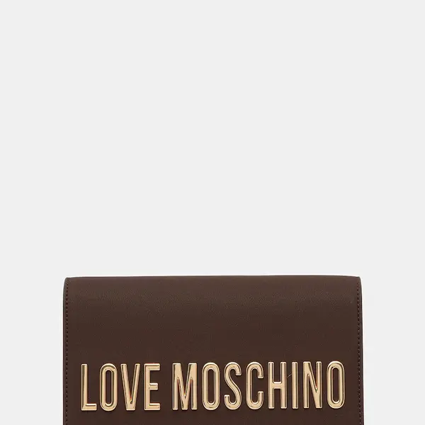 Kabelka Love Moschino hnědá barva, JC4103PP1NKD0301