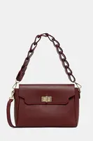 Kožená kabelka Answear.LAB vínová barva