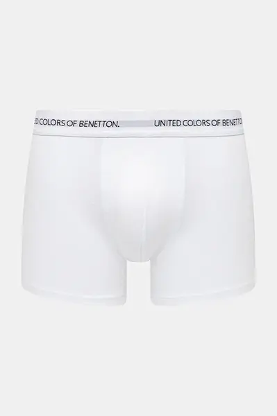 Boxerky United Colors of Benetton pánské, bílá barva