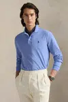Tričko s dlouhým rukávem Polo Ralph Lauren modrá barva, 710955081