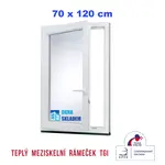 Plastové okno | 70x120 cm (700x1200 mm) | bílé | otevíravé i sklopné | levé