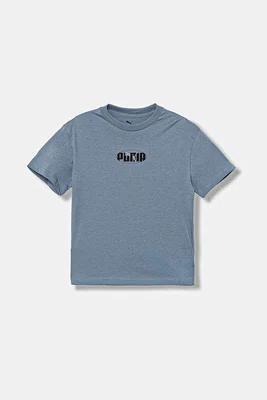 Dětské bavlněné tričko Puma ESS LOGO LAB Relaxed Execution Tee B modrá barva, s potiskem, 688984