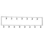 MID.YOU NÁSTĚNNÁ ŠATNA, 80/20/4 cm