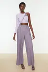 Trendyol Lila Pletený Bustier s Detaily na Límci
