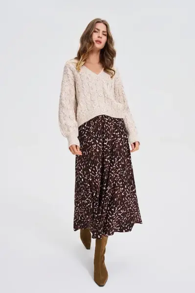 Marisse WOMEN'S SWEATER Z-SW-4802 L.BEIGE MEL