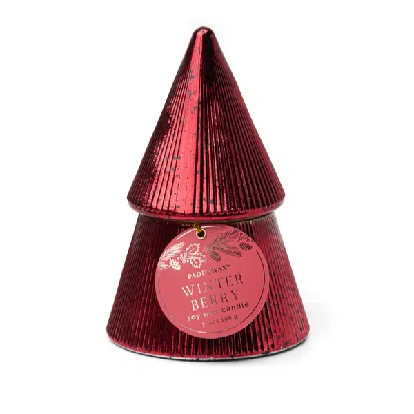 Paddywax Stacked Tree Red Ribbed Mercury vonná sviečka 198 g