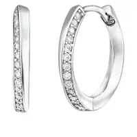 Silvego Okouzlující kruhové náušnice se zirkony Eleanor QRE148