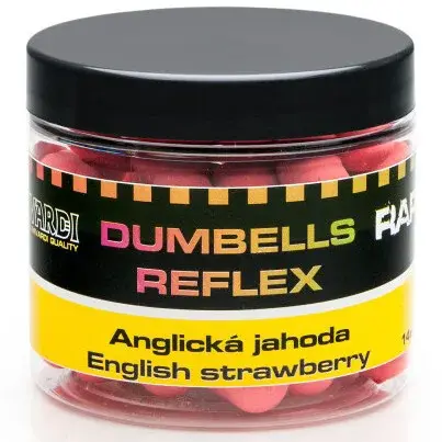 Mivardi plovoucí boilies rapid dumbells reflex 70 g 18 mm - anglická jahoda
